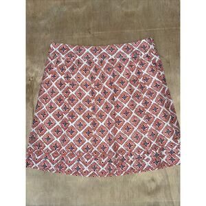Ann Taylor LOFT Skirt Lined Women's Size 4 Geometric Print Pleated A-Line